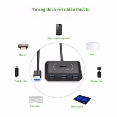 Bộ chia 4 cổng USB 3.0 Ugreen Hub 4 in 1 – Tốc độ 5Gbps, Bảo hành 18 tháng, Giá ưu đãi 130k 6
