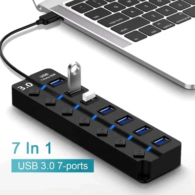 Bộ Chia 7 Cổng USB 3.0 5Gbps Đèn LED - Tốc Độ Cao Giá 71.500₫ Dành Laptop & PC 3 Bộ Chia 7 Cổng USB 3.0 5Gbps Đèn LED - Tốc Độ Cao Giá 71.500₫ Dành Laptop & PC 3