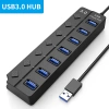 Bộ chia 7 cổng USB 3.0/2.0 1.2m, công tắc 5Gbps, tốc độ cao cho PC - Giá 71.500₫
