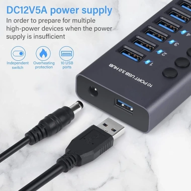 Bộ chia cổng USB 4-7-10 - Hub USB 3.0 tốc độ cao, giảm giá 442.000₫ đa năng, tương thích mọi thiết bị 3