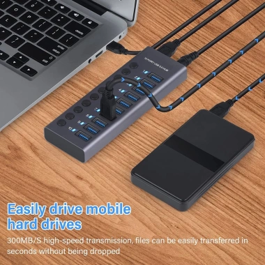 Bộ chia cổng USB 4-7-10 - Hub USB 3.0 tốc độ cao, giảm giá 442.000₫ đa năng, tương thích mọi thiết bị 4