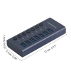 Bộ chia cổng USB 4-7-10 - Hub USB 3.0 tốc độ cao, giảm giá 442.000₫ đa năng, tương thích mọi thiết bị 8