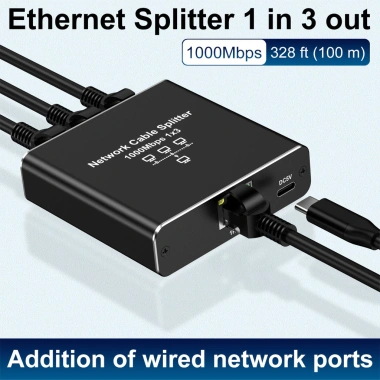 Bộ chia Ethernet ZOERAX 1-3 cổng 1.000Mbps USB, hỗ trợ Cat5‑8, 3 thiết bị đồng thời - Giá 262.900₫ 2 Bộ chia Ethernet ZOERAX 1-3 cổng 1.000Mbps USB, hỗ trợ Cat5‑8, 3 thiết bị đồng thời - Giá 262.900₫ 2