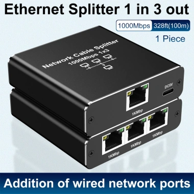 Bộ chia Ethernet ZOERAX 1-3 cổng 1.000Mbps USB, hỗ trợ Cat5‑8, 3 thiết bị đồng thời - Giá 262.900₫ 6 Bộ chia Ethernet ZOERAX 1-3 cổng 1.000Mbps USB, hỗ trợ Cat5‑8, 3 thiết bị đồng thời - Giá 262.900₫ 6