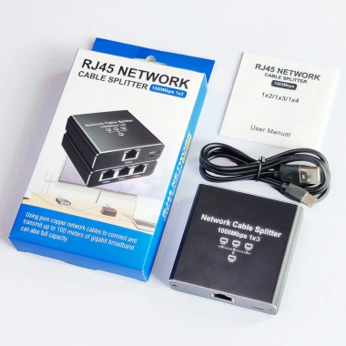 Bộ chia Ethernet ZOERAX 1-3 cổng 1.000Mbps USB, hỗ trợ Cat5‑8, 3 thiết bị đồng thời - Giá 262.900₫ 8 Bộ chia Ethernet ZOERAX 1-3 cổng 1.000Mbps USB, hỗ trợ Cat5‑8, 3 thiết bị đồng thời - Giá 262.900₫ 8