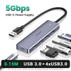 Bộ chia Hub USB 1 ra 4 Ugreen 50.985 CM219 USB 3.0 5Gbps Cổng sạc 5V USB-C - Giá chỉ 268.000₫ 2
