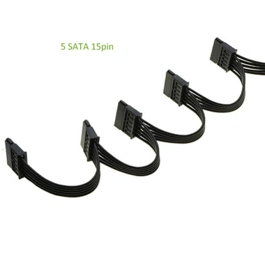 Bộ Chia Nguồn WJ 4Pin 1-5 IDE SATA 15Pin Dây Cáp - Giá ưu đãi 105.450 VND cho PC