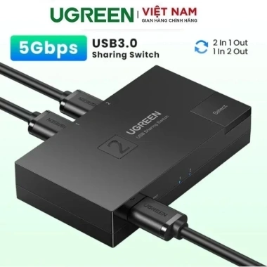 Bộ chia sẻ máy in Ugreen 2 PC dùng chung 1 máy in, bảo hành 18 tháng - Giá 90.000đ