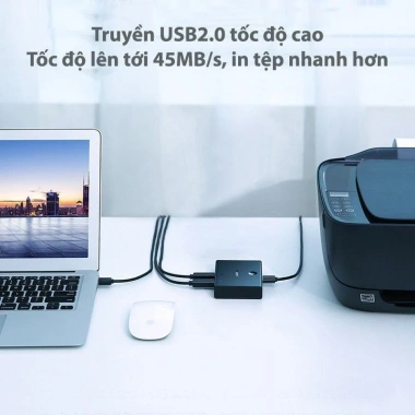 Bộ chia sẻ máy in Ugreen 2 PC dùng chung 1 máy in, bảo hành 18 tháng - Giá 90.000đ