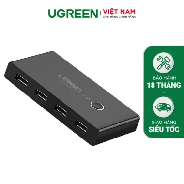 Bộ chia sẻ máy in USB 2.0 UGREEN US216 từ 4 thiết bị vào 2 máy tính, chính hãng, bảo hành 18 tháng, giá ưu đãi 359.000₫ 10