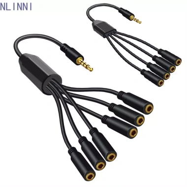Bộ chia tai nghe NLINNI 3.5mm TRRS 1/8 inch Mic Stereo Splitter, chỉ 88k