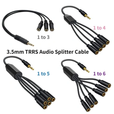 Bộ chia tai nghe NLINNI 3.5mm TRRS 1/8 inch Mic Stereo Splitter, chỉ 88k