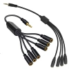 Bộ chia tai nghe NLINNI 3.5mm TRRS 1/8 inch Mic Stereo Splitter, chỉ 88k 3