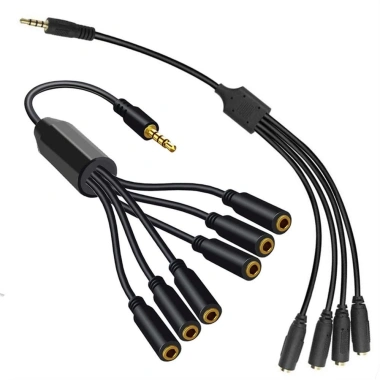 Bộ chia tai nghe NLINNI 3.5mm TRRS 1/8 inch Mic Stereo Splitter, chỉ 88k