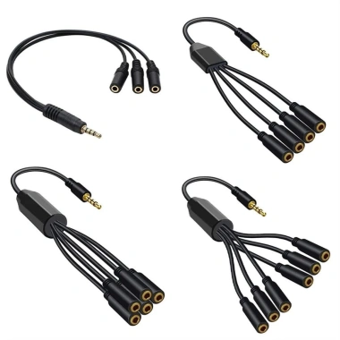 Bộ chia tai nghe NLINNI 3.5mm TRRS 1/8 inch Mic Stereo Splitter, chỉ 88k