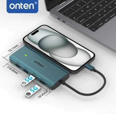 Bộ chia Type-C USB-C HDMI 4K, Gigabit LAN, Hub USB 3.0, Đầu đọc thẻ SD/TF OTN-UC962 - Giá chỉ 377.000đ