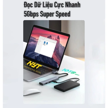 Bộ Chia USB 3.0 4 Cổng + 7 Cổng NYT N32 5Gbps Hợp Kim Nhôm Cao Cấp Giá 69.000đ