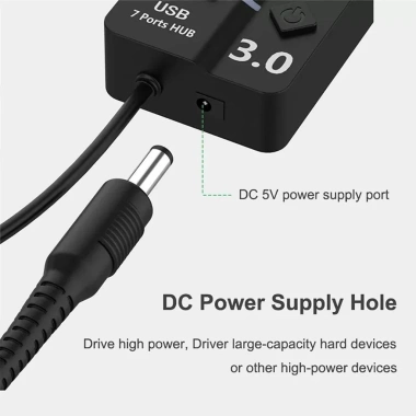 Bộ chia USB 3.0 4/7 cổng 5Gbps, công tắc riêng, đèn LED, hỗ trợ Laptop, PC, PS4, SSD - Giá 89.000₫ 8