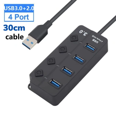 Bộ chia USB 3.0 4/7 cổng 5Gbps, công tắc riêng, đèn LED, hỗ trợ Laptop, PC, PS4, SSD - Giá 89.000₫ 10