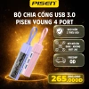 Bộ chia USB 3.0 PISEN 4 Port – Hub chuột, phím, dữ liệu cho Laptop, PC – 265.000đ