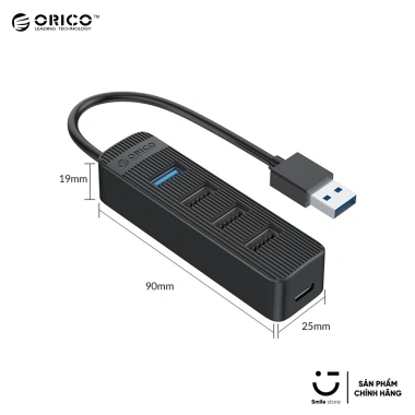 Bộ chia USB 4 cổng 3.0 ORICO TWU32-4A Hỗ trợ mọi máy tính, mở rộng USB, giá 100k