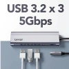 Bộ chia USB 7 in 1 Lexar Hub H31 - 3 USB 3.2, HDMI 2.0, sạc nhanh 100W, khe Micro SD/SD - Giá 880.000 VND 4