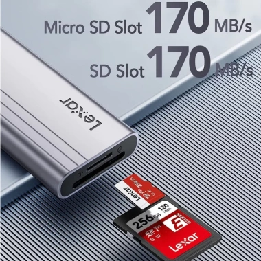 Bộ chia USB 7 in 1 Lexar Hub H31 - 3 USB 3.2, HDMI 2.0, sạc nhanh 100W, khe Micro SD/SD - Giá 880.000 VND