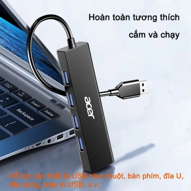 Bộ Chia USB Acer HY21 4-in-1 Hub 350 MB/s – Tốc độ cao, dùng cho PC, Giá 88.000₫ 7