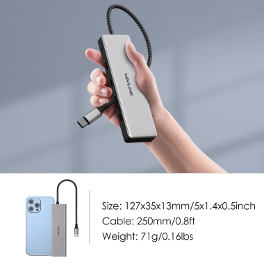 Bộ chia USB-C Wavlink nhôm 3.2 Gen 2 10Gbps – 4 Type-C PD 85W, giá chỉ 466.200đ 8