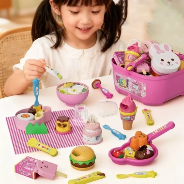 Bộ cho ăn bánh pudding NOVA Hộp cơm trưa gấu Kawaii Nhật Bản đồ chơi giáo dục trẻ