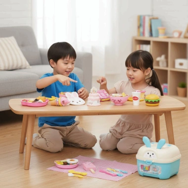 Bộ cho ăn bánh pudding TAYLOR1 hình gấu nhỏ – Đồ chơi giáo dục, mô phỏng Nhật Bản, hộp cơm trưa, 71.170₫ 8