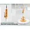Bộ chổi lau nhà 360 độ công nghệ Thái Lan - bánh xe, bông lau Homina, giảm giá 220k 5