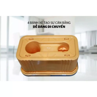 Bộ chổi lau nhà 360 độ công nghệ Thái Lan - bánh xe, bông lau Homina, giảm giá 220k