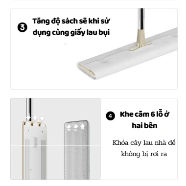 Bộ Chổi Lau Nhà Tự Vắt Thông Minh Uforu Xoay 360 Độ Cao Cấp + Bông Lau Hushop - Giá ưu đãi 459.000 VND 3