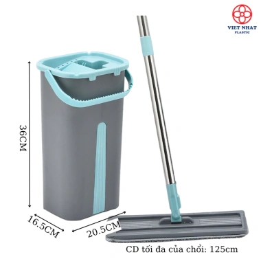Bộ chổi lau nhà Việt Nhật th87 kèm thùng và bông lau, dễ di chuyển, giá 139.999đ
