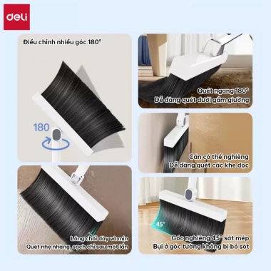 Bộ chổi quét nhà Deli đa năng gấp gọn kèm xẻng hót rác, nhựa cao cấp thép không gỉ 69.000₫ 4