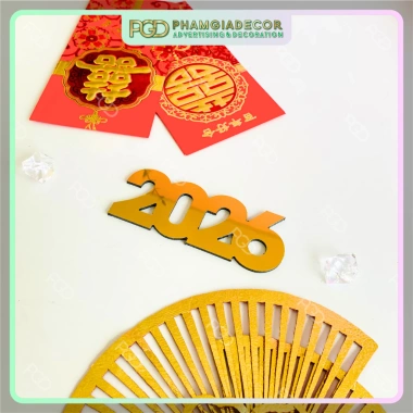 Bộ Chữ Alu Bính Ngọ 2.026 Vàng Ánh Gương An Khang – Backdrop Trang trí Tết Lễ, giá 48.000₫