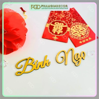 Bộ Chữ Alu Bính Ngọ 2.026 Vàng Ánh Gương An Khang – Backdrop Trang trí Tết Lễ, giá 48.000₫