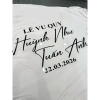 Bộ chữ FOMET 5LI decal màu tùy chọn, nền mica, bảng tên cô dâu chú rể - 450.000₫ 3