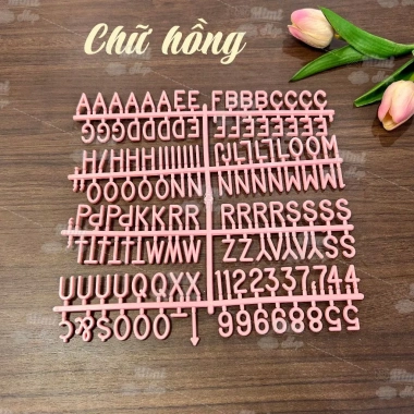 Bộ Chữ Gắn Bảng Nỉ Đa Màu Đồng, Hồng, Xanh - Chữ Nghiêng Đẹp Mắt, Giá 37.000đ 4