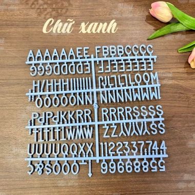 Bộ Chữ Gắn Bảng Nỉ Đa Màu Đồng, Hồng, Xanh - Chữ Nghiêng Đẹp Mắt, Giá 37.000đ 5