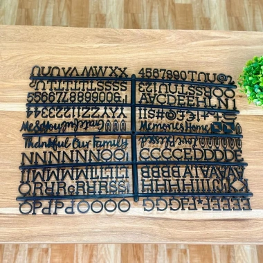 Bộ Chữ Gắn Bảng Nỉ Đa Màu Đồng, Hồng, Xanh - Chữ Nghiêng Đẹp Mắt, Giá 37.000đ 7