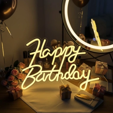 Bộ chữ LED Happy Birthday My Home DN265 - Ánh sáng vàng USB, giá ưu đãi 365k