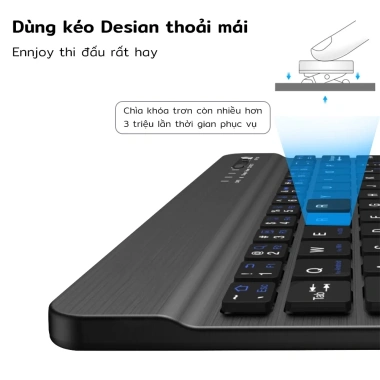 Bộ chuột bàn phím Bluetooth không dây 10 inch cho iPad Android iOS – Đầy màu sắc, giá 78.000₫ 2