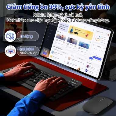Bộ chuột bàn phím Bluetooth không dây 10 inch cho iPad Android iOS – Đầy màu sắc, giá 78.000₫ 7