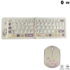 Bộ chuột‑bàn phím gập không dây Bluetooth, sạc lại, hỗ trợ Win7/8/10 iOS Android Mac - Di động dễ thương