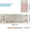Bộ chuột‑bàn phím gập không dây Bluetooth, sạc lại, hỗ trợ Win7/8/10 iOS Android Mac - Di động dễ thương 6