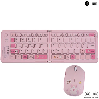 Bộ chuột‑bàn phím gập không dây Bluetooth, sạc lại, hỗ trợ Win7/8/10 iOS Android Mac - Di động dễ thương 10 Bộ chuột‑bàn phím gập không dây Bluetooth, sạc lại, hỗ trợ Win7/8/10 iOS Android Mac - Di động dễ thương 10