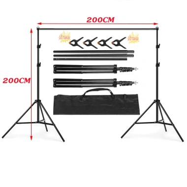 Bộ chụp ảnh 2x2m hỗ trợ phông nền, kèm túi phụ kiện Studio – Giá ưu đãi 135.030 VND 9