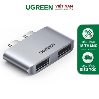 Bộ chuyển đổi 2 cổng USB Type-C sang 2 cổng USB 3.1 UGREEN 10.913 - Giá chỉ 305.000₫, tốc độ truyền nhanh, tương thích rộng